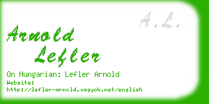 arnold lefler business card
